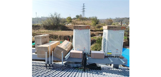 陽泉市河下村別墅采用中廣歐特斯空氣能供暖、制冷、熱水及風機盤管